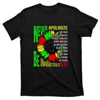 Never Apologize For Your Black Thoughts For Black History Month T-Shirt