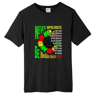 Never Apologize For Your Black Thoughts For Black History Month Tall Fusion ChromaSoft Performance T-Shirt