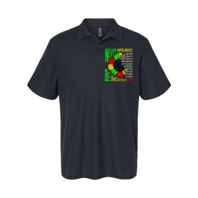 Never Apologize For Your Black Thoughts For Black History Month Softstyle Adult Sport Polo