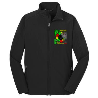 Never Apologize For Your Black Thoughts For Black History Month Core Soft Shell Jacket