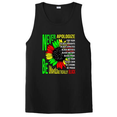 Never Apologize For Your Black Thoughts For Black History Month PosiCharge Competitor Tank