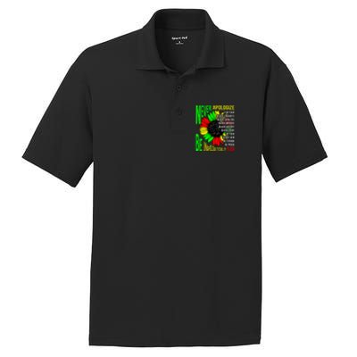 Never Apologize For Your Black Thoughts For Black History Month PosiCharge RacerMesh Polo