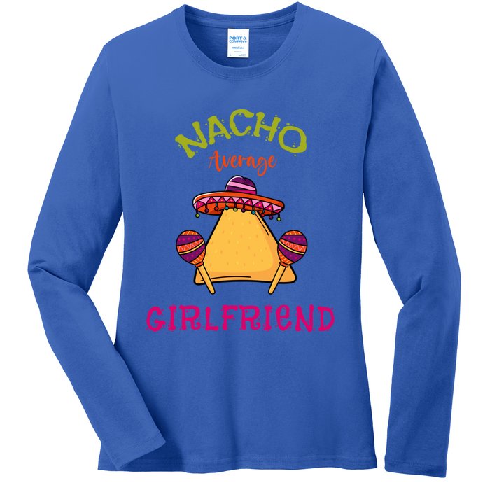 Nacho Average Friend Mexican Valentine's Day Couple Funny Gift Ladies Long Sleeve Shirt