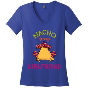 Nacho Average Friend Mexican Valentine's Day Couple Funny Gift Women's V-Neck T-Shirt