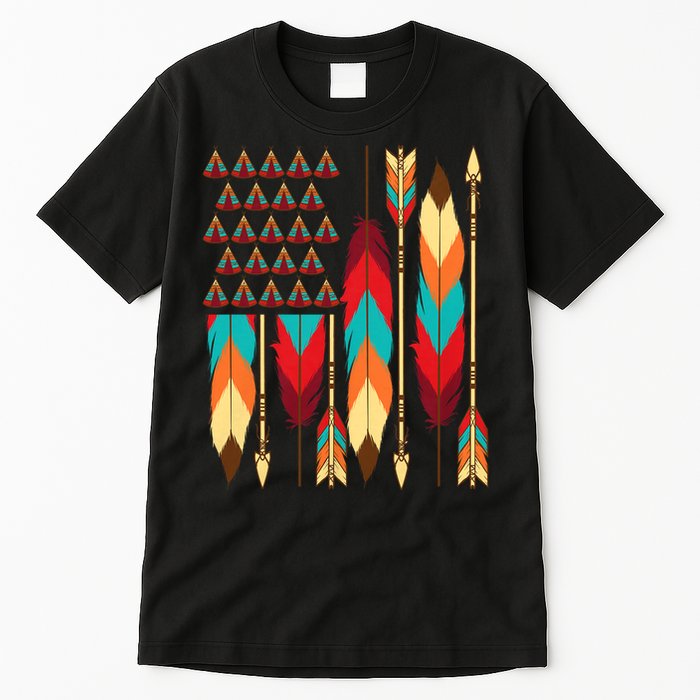 Native American Flag - Pride Month Indigenous People Veteran Tall T-Shirt