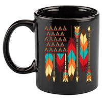 Native American Flag - Pride Month Indigenous People Veteran 11oz C Handle Ceramic Mug