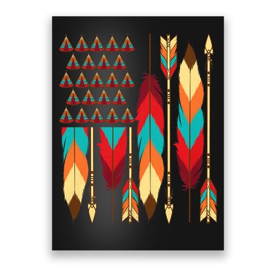 Native American Flag - Pride Month Indigenous People Veteran Poster