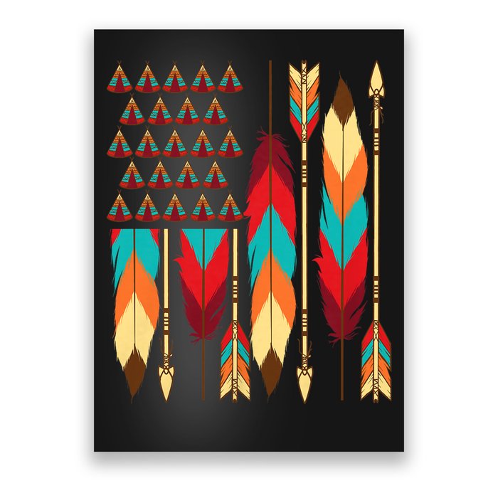 Native American Flag - Pride Month Indigenous People Veteran Poster