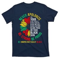 Never Apologize For Your Blackness Black History Juneteenth T-Shirt