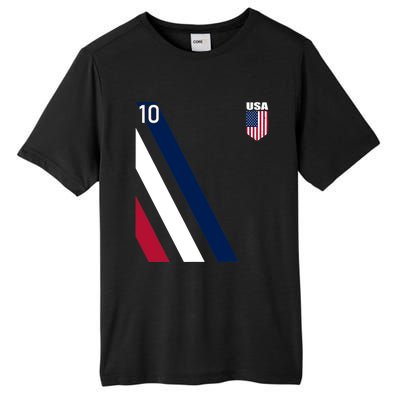 National American Flag Soccer USA Jersey Fan 10 Football USA Tall Fusion ChromaSoft Performance T-Shirt