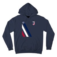 National American Flag Soccer USA Jersey Fan 10 Football USA Hoodie