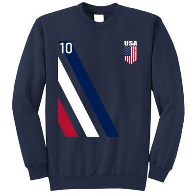 National American Flag Soccer USA Jersey Fan 10 Football USA Sweatshirt