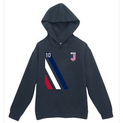 National American Flag Soccer USA Jersey Fan 10 Football USA Urban Pullover Hoodie