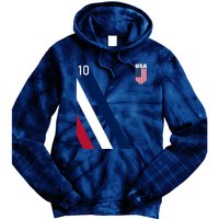 National American Flag Soccer USA Jersey Fan 10 Football USA Tie Dye Hoodie