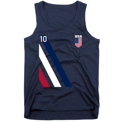 National American Flag Soccer USA Jersey Fan 10 Football USA Tank Top