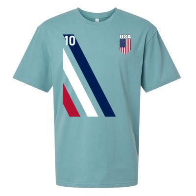 National American Flag Soccer USA Jersey Fan 10 Football USA Sueded Cloud Jersey T-Shirt