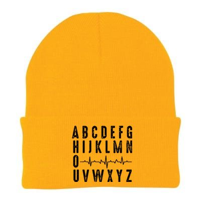 Nurse Abcs Funny Pqrst Ekg Heart Rhythm Gift Knit Cap Winter Beanie