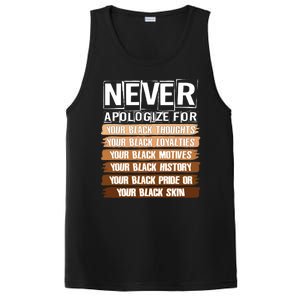 Never Apologize For Your Black History PosiCharge Competitor Tank