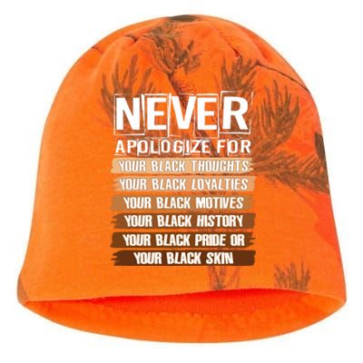 Never Apologize For Your Black History Kati - Camo Knit Beanie