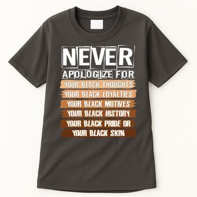 Never Apologize For Your Black History Tall T-Shirt
