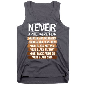 Never Apologize For Your Black History Tank Top