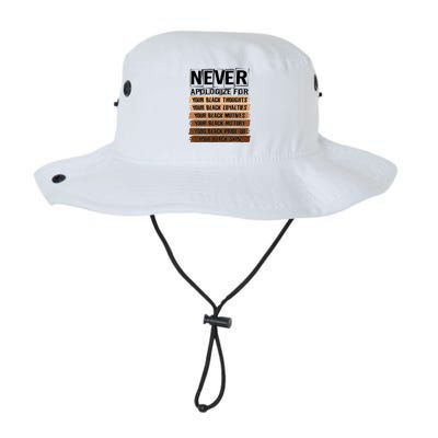 Never Apologize For Your Black History Legacy Cool Fit Booney Bucket Hat