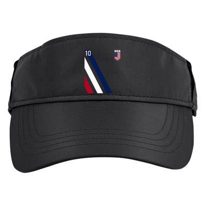 National American Flag Soccer USA Jersey Fan 10 Football USA Adult Drive Performance Visor