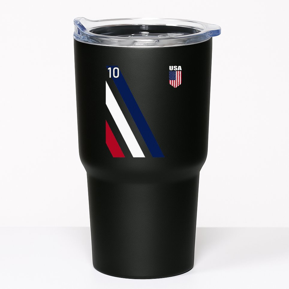 National American Flag Soccer USA Jersey Fan 10 Football USA Tumbler