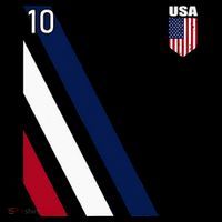 National American Flag Soccer USA Jersey Fan 10 Football USA Premium T-Shirt