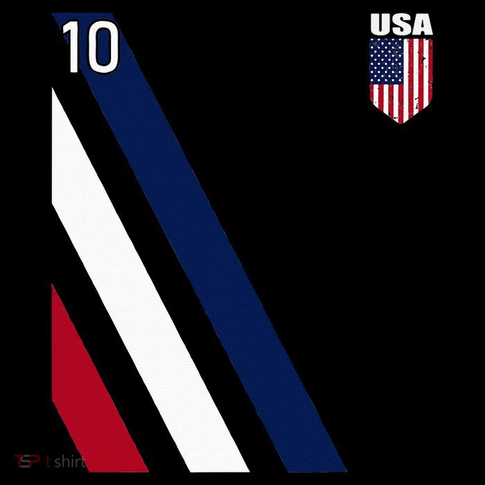 National American Flag Soccer USA Jersey Fan 10 Football USA Premium T-Shirt