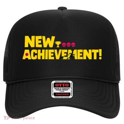 New Achievement Funny High Crown Mesh Back Trucker Hat