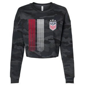 National America Flag USA American Football Fan Soccer Team Cropped Pullover Crew