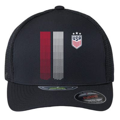 National America Flag USA American Football Fan Soccer Team Flexfit Unipanel Trucker Cap