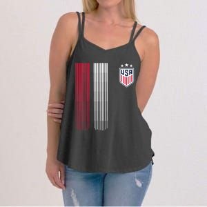 National America Flag USA American Football Fan Soccer Team Women's Strappy Tank