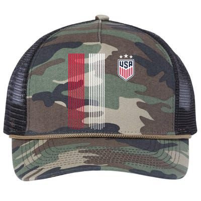 National America Flag USA American Football Fan Soccer Team Retro Rope Trucker Hat Cap