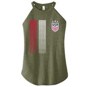 National America Flag USA American Football Fan Soccer Team Women's Perfect Tri Rocker Tank