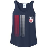 National America Flag USA American Football Fan Soccer Team Ladies Essential Tank