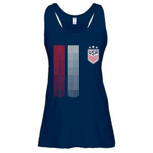 National America Flag USA American Football Fan Soccer Team Ladies Essential Flowy Tank