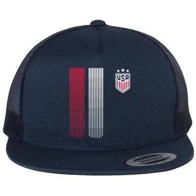 National America Flag USA American Football Fan Soccer Team Flat Bill Trucker Hat