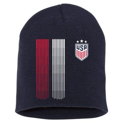 National America Flag USA American Football Fan Soccer Team Short Acrylic Beanie