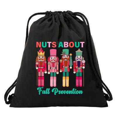 Nuts About Fall Prevention Funny Nutcracker Holiday Drawstring Bag
