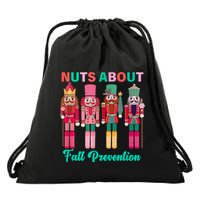 Nuts About Fall Prevention Funny Nutcracker Holiday Drawstring Bag