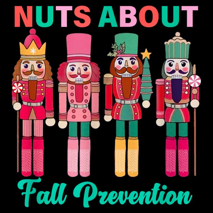 Nuts About Fall Prevention Funny Nutcracker Holiday Poster