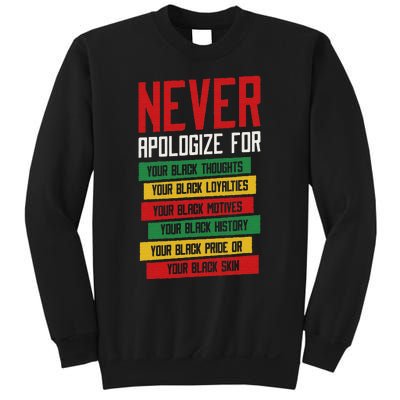 Never Apologize For Your Blackness, Black History Month Sweatshirt