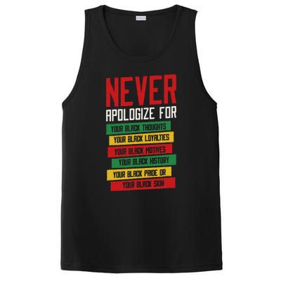 Never Apologize For Your Blackness, Black History Month PosiCharge Competitor Tank