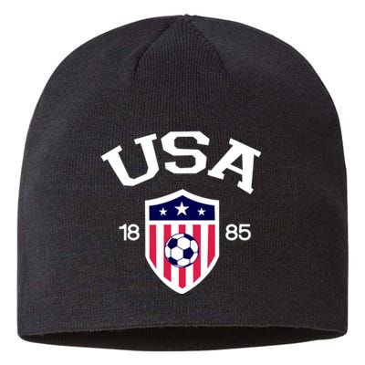 National America Flag American Soccer USA Jersey Fan Team Sustainable Beanie