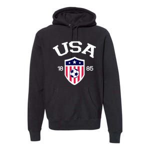 National America Flag American Soccer USA Jersey Fan Team Premium Hoodie