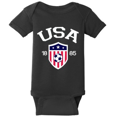 National America Flag American Soccer USA Jersey Fan Team Baby Bodysuit