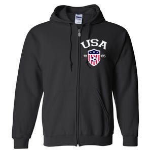 National America Flag American Soccer USA Jersey Fan Team Full Zip Hoodie