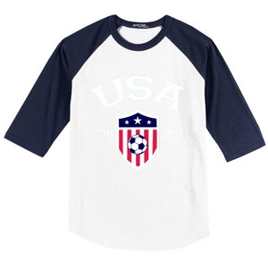 National America Flag American Soccer USA Jersey Fan Team Baseball Sleeve Shirt